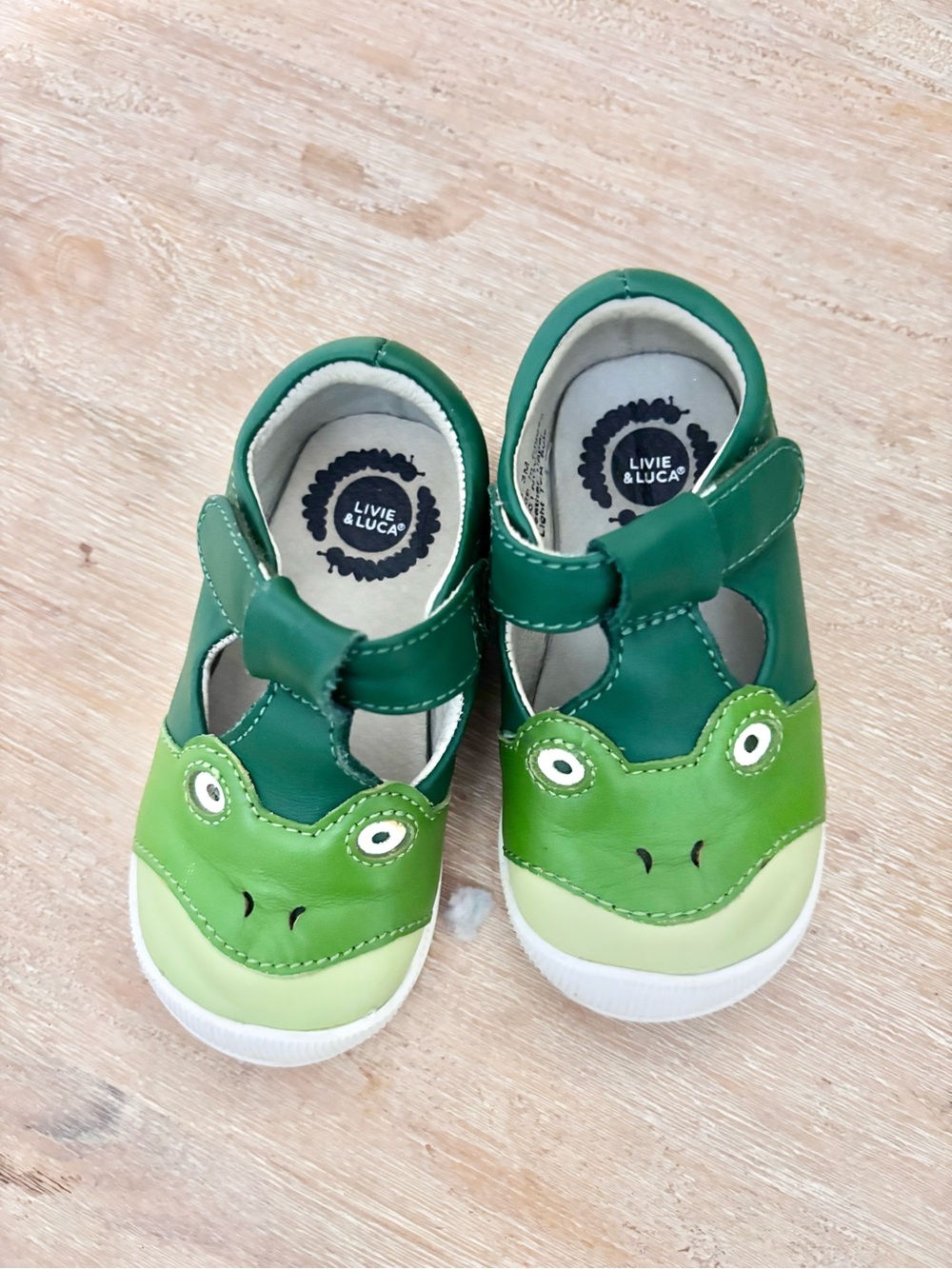 Baby Boy Livie And Luca Mary Jane “FROGGIE” Genuine Leather Infant Shoes